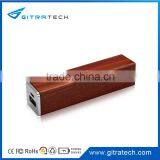 Power Supply Wooden Portable Phone Charger 2600mah Power Bank for Mobile Phones