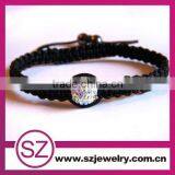 Wholesale Custom Eco-friendly Black String With Bead Wristband Kid Bracelet