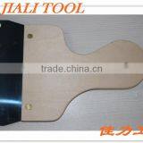 Blue Carbon Steel Scraper With Wooden Handle