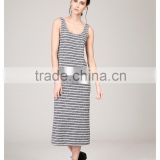 The thin stripe vest dress