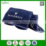 40x60cm 140g Age Group 100% Cotton Golf Towel Custom Logo With Embroidery thumbnail-2