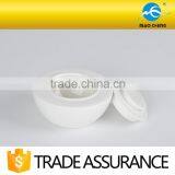 Round White Plain Ceramic Sugar Pot thumbnail-1