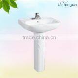 B601 floor standing white pedestal basin