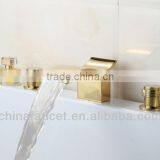 3 Pcs Set Bathtub Golden Faucet Q30113G thumbnail-1