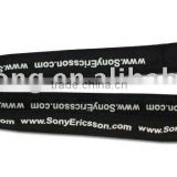 10mm White Woven Lanyard With Plastic Hook