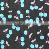 Blue Cherry Mesh Spandex Nylon 4070 Elastic Silk Chiffon Floral Printed Fabric thumbnail-2