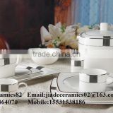 Tianyuan square shape royal fashionable bone china kitchenware wholesale