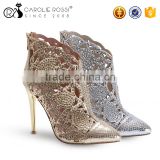 Party gold sexy women bridal fancy high heel brazilian sandal shoe
