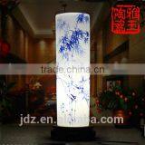 Eco-friendly white ceramic decorative table lamp with white ceramic shade