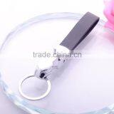 Creative Car Key Decoration , Leopard Head Hangings Gift Leather Connecting Metal Key Ring/ thumbnail-5