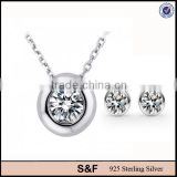 Handmade jewelry china wholesale 925 silver jewelry set