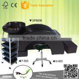 One Set of SPB006 Hair Washing Shampoo Bed With Stool and Trolley
