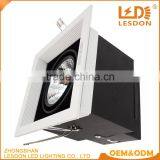New Design Professional Dimbal Square 12w 15w Cob Led Grille Downlight thumbnail-4