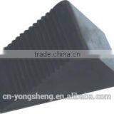 Contoured Wheel Chock - Rubber With Reinforced Nylon