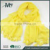 Viscose Viscose Scarf Women Tassels Multi-color Silk Scarf thumbnail-5