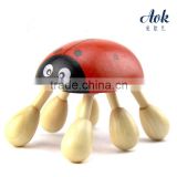 New six claws beetle shaped wooden handheld head massager