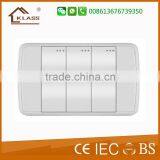 PC Material White Color 3 Gang 1 Way Electric Wall Power Switch thumbnail-1