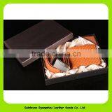 16022 Durable Genuine Cowhide Leather Man Wallet and Leather Belt Gift Set