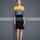 Woman Spring Autumn Sweater 2016 Female Knitting Thin Striped Pullover Three-Quarters Sleeve thumbnail-1