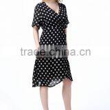 2016 New Spring Dress Printing MM and Polka Dot Chiffon Dress thumbnail-2