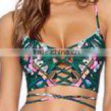 BSC084 Womens Hot Sex Images One Piece Printing Triangle Bikini Swimwear thumbnail-5