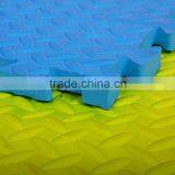 Waterproof colorful Kamiqi EVA foam floor mats--leaf texture