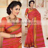 Rust Cotton Silk Saree thumbnail-4