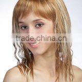 Wholesale Afro Curly Blonde Synthetic Hair Wigs for White Women thumbnail-2