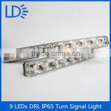 Universal 18W Car 9LED DRL Daytime Running Light Driving Safety Turn Head Lamp thumbnail-2