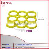 BT0120 Wholesale Silicone Square Shapes Heat Resistant Table Mat With 9 Round Shape Pot Holder Table Mat Insulating Pat Cup Mat thumbnail-1