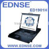 EDNSE ED-1901V-C 1 Port 1U Rackmount KVM With 19 Inch TFT LCD
