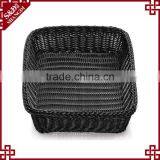 Classic and Durable Food Grade Plastic Wicker Hand Woven Bread Basket for Bakery Display thumbnail-4