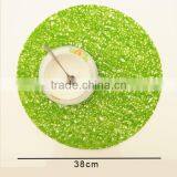 15 Inch Round PE Place Mat In Green - Set of 12 thumbnail-3