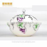 New Style China Ceramic Electroplating Soup Bowl With Lid thumbnail-3