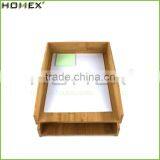 Stackable Bamboo Paper Storage Tray/ a4 Paper Storage Box Homex-BSCI thumbnail-1