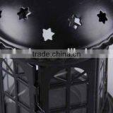 Home Decoration Pavilion Type Candlestick/Portable Iron+Glass Hollow Out Candle Holder thumbnail-2