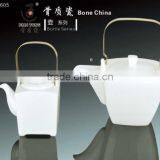 Fine Bone China White Ceramic Coffee and Tea Pot thumbnail-1