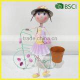 Hot Selling Doll With Bicycle Theme Metal Planter Gorgeous Designs thumbnail-1
