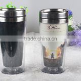 stainless steel double wall mug color changing