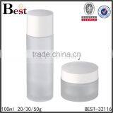 China Hot Products Cosmetic Toner Lotion Frosted 100ml Glass Bottle Silver Aluminum Cap Wholesale thumbnail-5