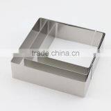 3 Sizes Stainless Steel Rectangular Molding Baking Cake Tools Pastry Rings thumbnail-4