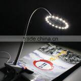2016 Latest Popular Fashionable New Design Gooseneck Clip Reading Magnifier With LED Light thumbnail-3