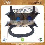 PP Laminated Jute Two Bottle Wine Bag With Padded Rope Handle thumbnail-4