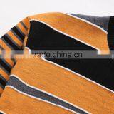 Mens Brand Wool Black Yellow Crew Neck Stripe Wool Sweater thumbnail-5
