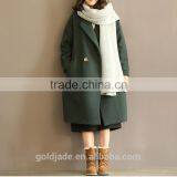 2016 Customized Manufacture Fashionable Winter Thick Long Style Woolen Ladies Long Overcoats thumbnail-3
