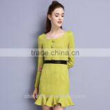 elegant ladies cottonprinted dress winter for women 2016