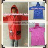Waterproof Portable Kids PVC Raincoat/rain Poncho With Hood and Print thumbnail-1