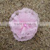 Fancy Pink Flower Lace Artificial Vintage Lace Flowers Handmade thumbnail-1