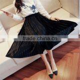 2017 Latest Popular Women's Clothing Velvet Tall Waist Long Skirts for Ladies thumbnail-4