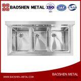 3 Compartment Stainless Steel Commercial Underbar Sink thumbnail-3